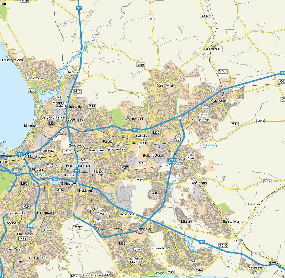 bellville Cape Town map
