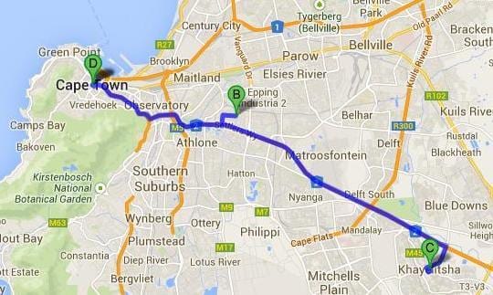 townships Cape Town map