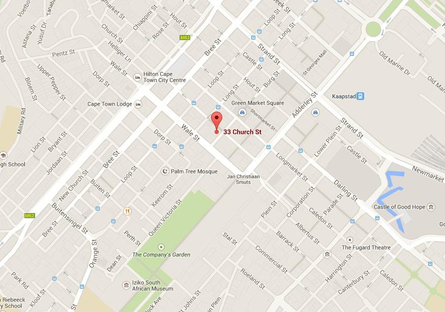 zemljevid church street Cape Town