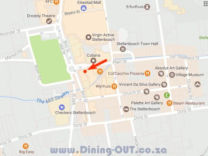 zemljevid dorp ulica Cape Town