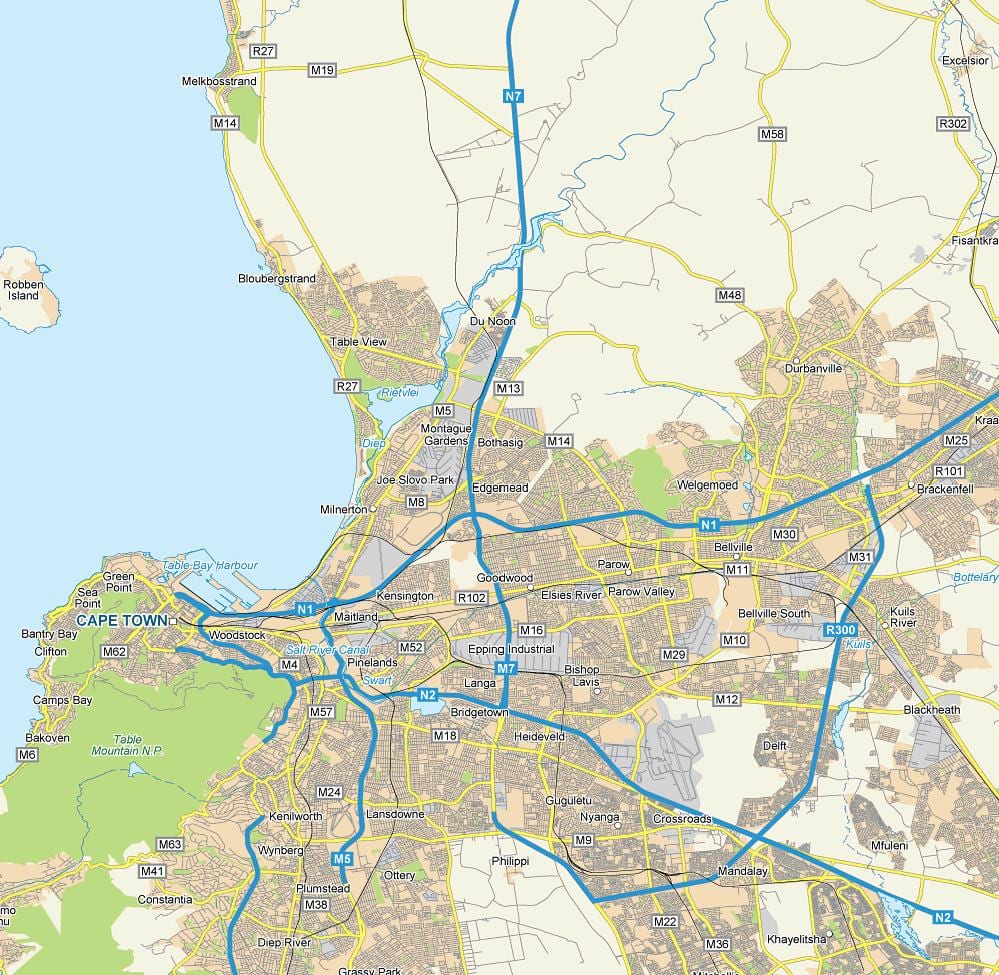 zemljevid edgemead Cape Town