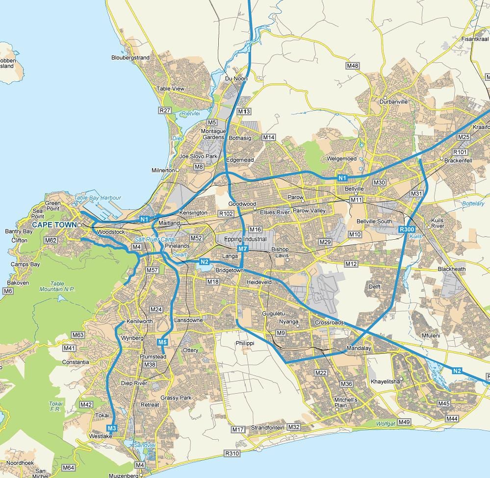 zemljevid epping Cape Town