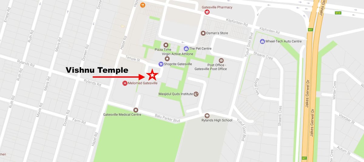 zemljevid rylands Cape Town
