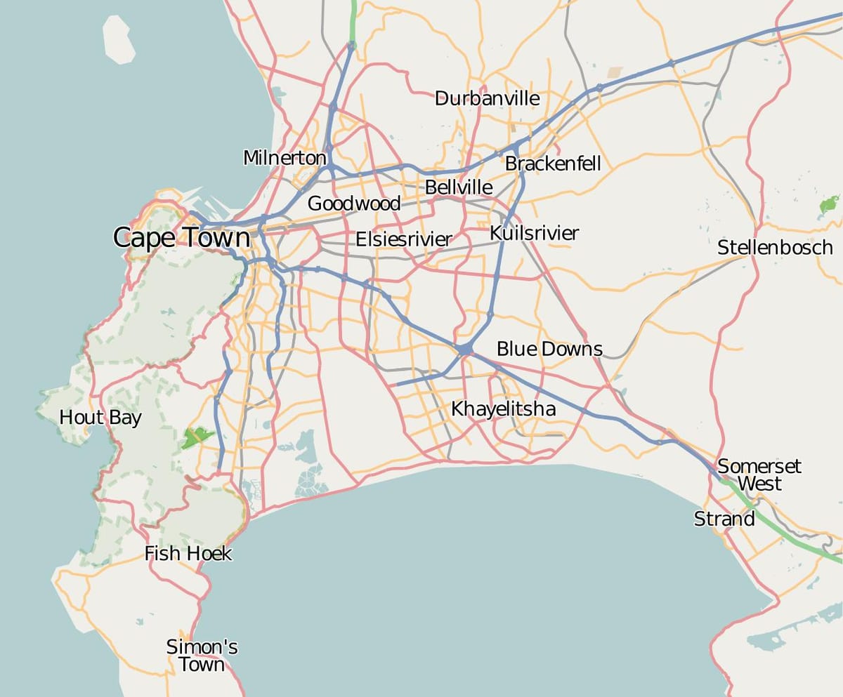 zemljevid sklop western cape