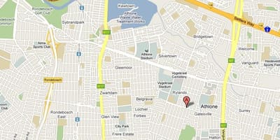 Zemljevid athlone Cape Town