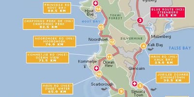 Zemljevid cape argus pot
