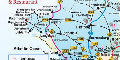 Zemljevid Cape Town cesti