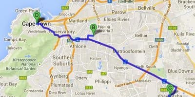 Townships Cape Town map