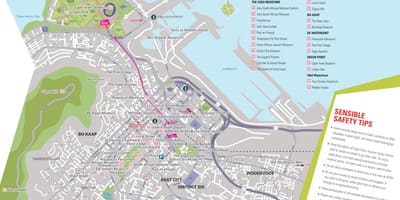 Mestni turistični Cape Town map
