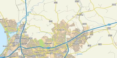Zemljevid durbanville predmestje