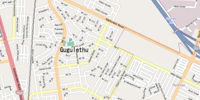 Zemljevid gugulethu Cape Town