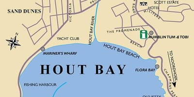 Zemljevid hout bay zemljevid Cape Town