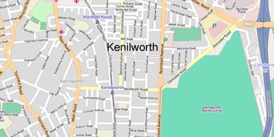 Zemljevid kenilworth Cape Town