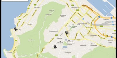 Zemljevid kensington Cape Town