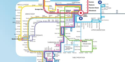Cape Town avtobus zemljevid