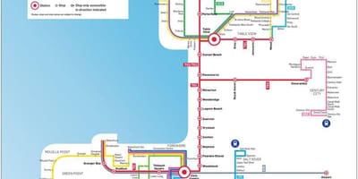Myciti avtobus poti zemljevid