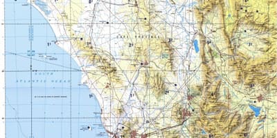 Cape Town topografskih zemljevidov