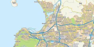 Zemljevid milnerton in obrobe